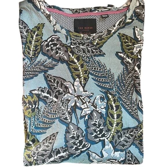 Ted Baker London One of Only a Few Floral T-Shirt  size 6 - Picture 2 of 7